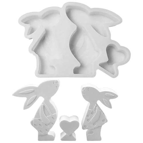 Silikonformen Gießformen Ostern,Silikonform Ostern Hase 3D Kaninchen Gießform Ostern Gipsformen zum Gießen Gießformen Silikon Ostern Silikonform Osterhase Epoxidharz Formen Giessformen Silikon Ostern von Yarteim