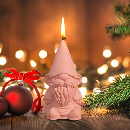 Silikonformen Gießformen Weihnachten Zwerg 3D Silikonform Weihnachten,DIY Wichtel Silikon Kerzenform,Silikonformen für Beton,Handgemachte Kerzen Candle Silikonformen Geschenke für Familie und Freunde von Yarteim