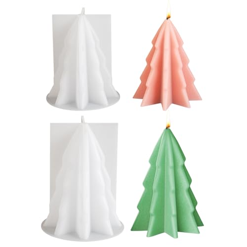 Weihnachtsbaum Silikonform 3D Silikon Weihnachten Kerzenform, Weihnachtsbaum Kerzengießform, DIY Silikonform Gießformen Silikon Kerzenform Gießen, Kerzenformen Zum Gießen Weihnachten Deko von Yarteim