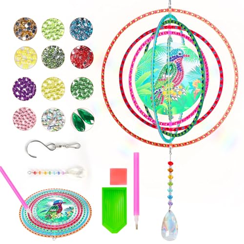 Geschenk Mädchen 9 10 11 Jahre, Basteln Mädchen 5 6 7 8 Jahre Diamond Painting Windmühle Spielzeug Geschenke für 8 9 10 12 Jährige Windspiel Bastelset Kinder ab 7-10 Jahre Mädchen Geburtstagsgeschenk von Yashuo