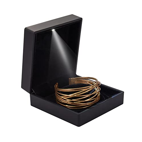 Yatihugy Luxuriöse Armbandbox, quadratische Schmuckschatulle, Aufbewahrungsbox, Organizer, Halter von Yatihugy