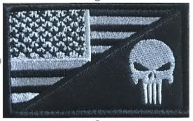 Scharfschütze Klett Patch 8 Stück Punisher Airsoft Patch Klett für Rucksäcke Militär Patches Aufkleber Abzeichen Klettbänder (6) von Yavitality