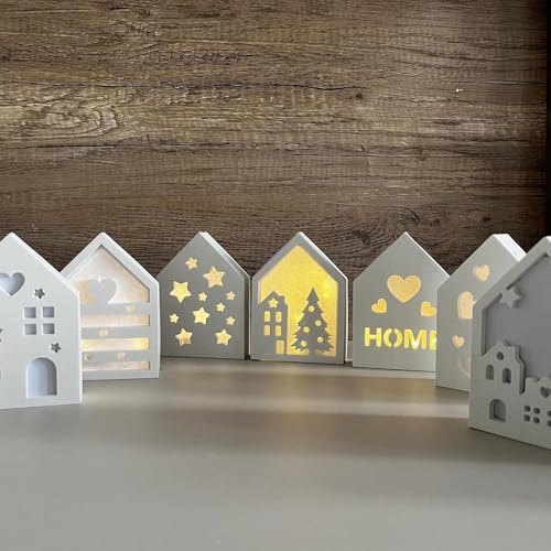 Silikonform Weihnachten,3D Gießform Weihnachten Haus,Splicing star house lamp silicone mold,Haus für Basteln Gips, Kerzen, Heimwerke (2) von Yavitality