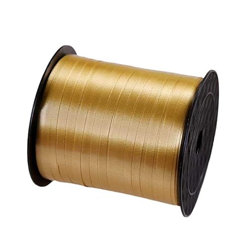 Yavitality Geschenkband metallic Gold， 250 Meter Ringelband 5 mm zum Basteln，Dekorieren & Verpacken von Geschenken zu jedem Anlass，Basteln Dekoband。 (7) von Yavitality