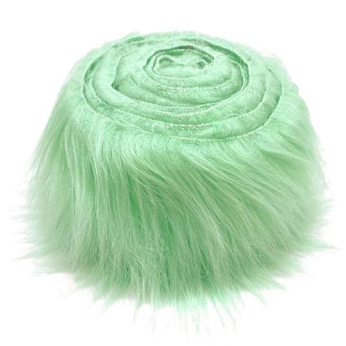 Yavitality Kunstfell Band Kunstpelz Fellstoff, 10CM*150CM Furry Faux Precut Strips Band Pl체sch Pelzstoff DekobandPl체sch Trim Stoffrolle Kunstfell-Borte zum Selbern채hen f체r Kost체me (Fruchtgrün,4pcs) von Yavitality