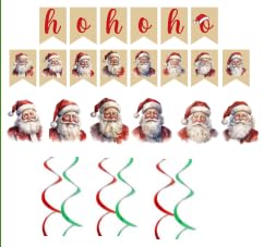 Ho Ho Ho Weihnachtsdekorationen Lustiges Weihnachtsbanner mit Weihnachten Hängende Dekorationen für Friendsmas Party Dekorationen Weihnachten Party Dekorationen Happy Holidays Dekorationen von Yavxzvbw