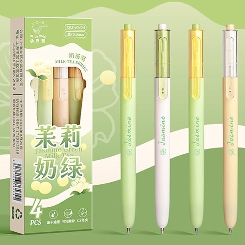 4 Stück Mode Pressen Gel Stift Kawaii Stift Set Elegant schnell trocknend neutrale Kugelschreiber Schul bedarf ästhetische Schreibwaren geschenke von Yawdil