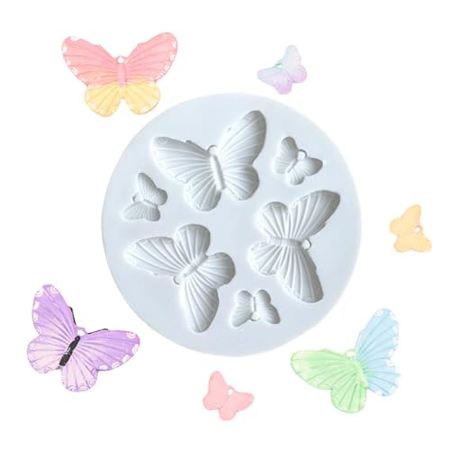 Butterfly Silikon Formen Mini Butterfly Fondant Form niedliche Seife Epoxidharz Schimmel Zucker Handwerk Süßigkeiten Schokoladen formen für Zucker Craft Kuchen Dekorieren von Yawdil