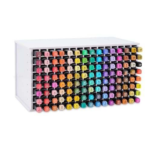 Yawdil 72/120 Löcher Kunst-Marker-Aufbewahrung regal, Aquarell bürsten Stifte Farbe Bleistifte Organizer Halter, für Home Desktop-Lagerung von Yawdil