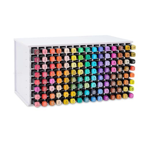 Yawdil 72/120 Löcher Kunst-Marker-Aufbewahrung regal, Aquarell bürsten Stifte Farbe Bleistifte Organizer Halter, für Home Desktop-Lagerung Yawdil 72/120 Löcher Kunst-Marker-Aufbewahrung regal, Aquarell bürsten Stifte Farbe Bleistifte Organizer Halter, für Home Desktop-Lagerung von Yawdil