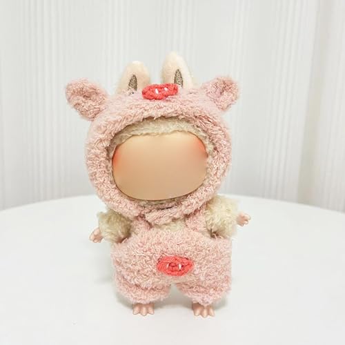 Yawdil Niedliche Mini Plüsch Puppen Kleidung Outfit nur Bekleidungs zubehör für 17cm Labubu Puppen Pullover Hoodie Kleidung DIY Kinder Geschenke von Yawdil