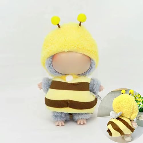 Yawdil Niedliche Mini Plüsch Puppen Kleidung Outfit nur Bekleidungs zubehör für 17cm Labubu Puppen Pullover Hoodie Kleidung DIY Kinder Geschenke von Yawdil