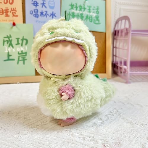 Yawdil Niedliche Mini Plüsch Puppen Kleidung Outfit nur Bekleidungs zubehör für 17cm Labubu Puppen Pullover Hoodie Kleidung DIY Kinder Geschenke von Yawdil