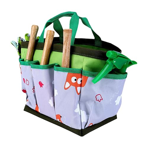 Yaztauho Kleines Gärtner-Werkzeugset, Gartengeräte-Set für Kinder,7-teiliges sensorisches tragbares Garten-Pflanzset - Gartengeschenke für Kinder, inklusive Sprühflasche, Handschuhe, Schaufel, Rechen, von Yaztauho