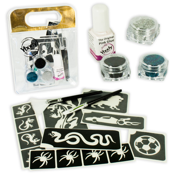 Glitzer-Tattoo-Set für Jungen, 23-teilig von Ybody