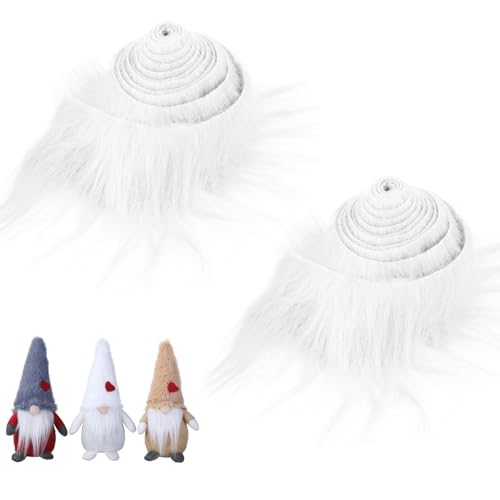 2 Stück 60 Zoll Kunstfell Band Kunstpelz Fellstoff,Fellband Plüsch Dekoband Plüsch Weiß Fellband Pelz Fluffy Stoff Craft Plüschstoff für Weihnachtsbaum Gnome Beard Santa Hair von Ycaaeo