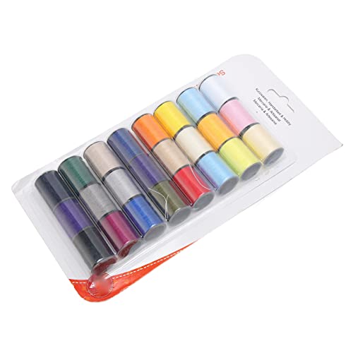 24 Rolls Premium Polyester Handnähungsgewinde Set - Verschiedene Leuchtende Farben, 22YD Länge für Home Stickerei Hine von Yctze