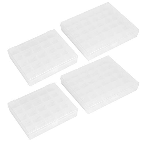 4PCS Transparent Plastic Sewing Spulbins Aufbewahrungsbox mit 25/36 IDs für Home -Fing -Zubehör von Yctze