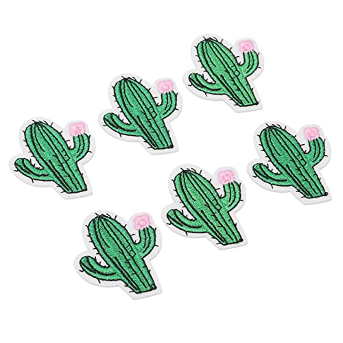 6pcs e Cactus Bestickte Flecken für Kleidungsvertreter und DIY, N-On-Deco-Applikationen für Taschen, Hüte und Mehr von Yctze