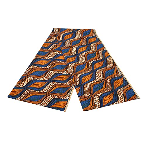 Afrikanischer Polyester-Wachsdruck-Stoff, Geometrisches Muster, Polyester-Farbic, 6 Yards, Afrikanischer Polyester-Wachsdruck-Stoff, Verschiedene Bunte Muster, Geometrisches von Yctze