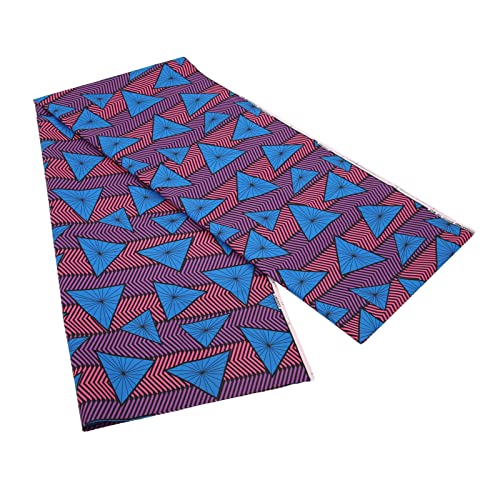 Afrikanischer Polyester-Wachsdruck-Stoff, Geometrisches Muster, Polyester-Farbic, 6 Yards, Afrikanischer Polyester-Wachsdruck-Stoff, Verschiedene Bunte Muster, Geometrisches von Yctze