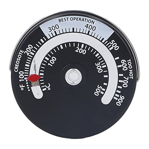 Hochpräzises Magnetisches Ofenthermometer mit Zifferblatt aus Aluminiumlegierung, Misst 0–500 ℃ für Kamine, Öfen, Öfen von Yctze