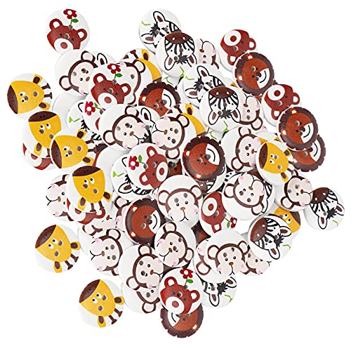 Nette 20 -mm -Cartoon -Tierholzknöpfe Zum Nähen, Fingstätten, Kleidung - 00 PCs Deco Accessoires von Yctze