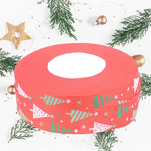 Weihnachtsband, 5 Yard Band Weihnachtsserie DIY W für Paketdekoration Weihnachtsbandverpackung (Weihnachtsbaum) von Yctze