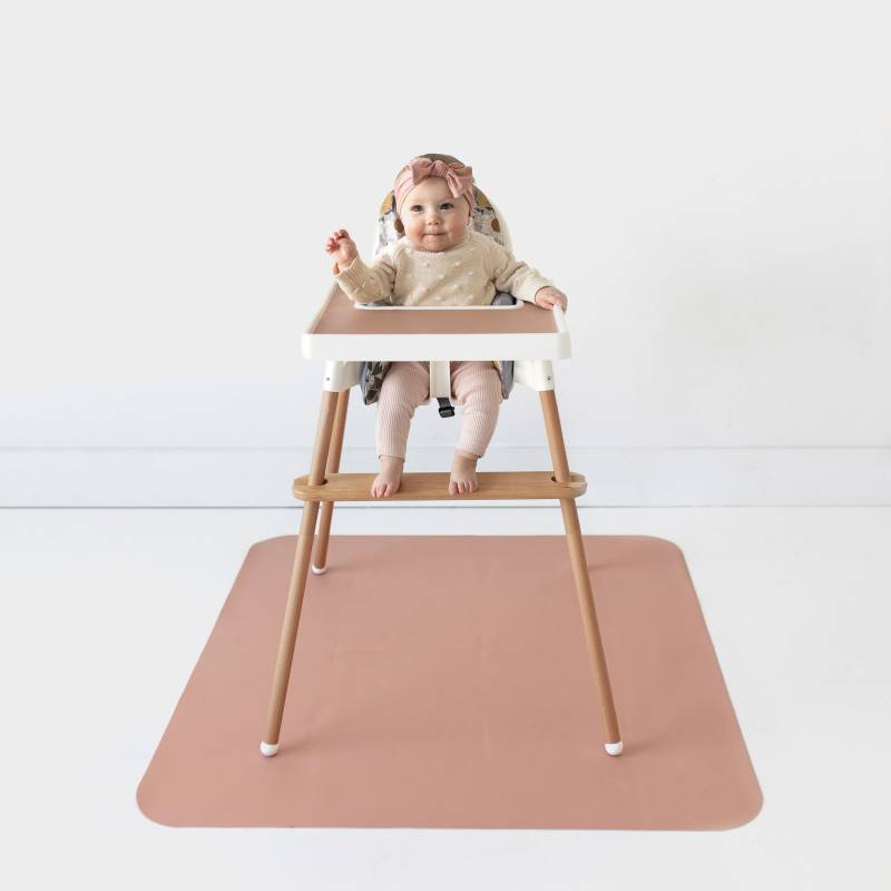 Silikon Bodenmatte - Pale Terracotta // Hochstuhlmatte Große Silikonmatte von YeahBabyGoods