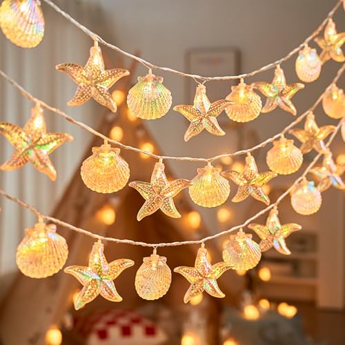 Lichterkette Meerestiere,1.5M 10LED Lichterkette Kinderzimmer Meerestiere,Lichterkette Lnnen,Lichterkette Fenster Innen,Aussenlichterkette Batterie,Lichterketten Vorhang,Outdoor Christmas Decorations von YeahBoom