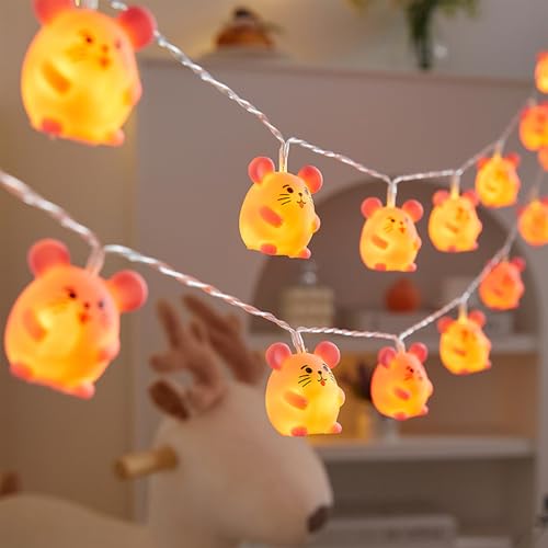 Maus Lichterkette,2M 10LED Lichterkette Kinderzimmer Maus,Lichterkette Lnnen,Led Lichterkette Batteriebetrieben,LED Lichterkette Maus Design,Lichterkette Fenster Innen,Aussenlichterkette Batterie von YeahBoom