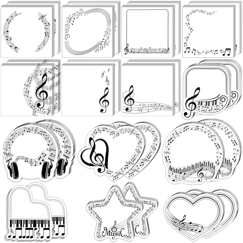 YeahBoom 14Pack Musik Thema Klebezettel Sticky Notes,420 Blatt Selbstklebende Music Notes,Niedliche Mini-Haftnotizen,Klebezettel,Cartoon Haftnotizblock,Schulnotizen, Büronotizen, Geschenke Kinder von YeahBoom