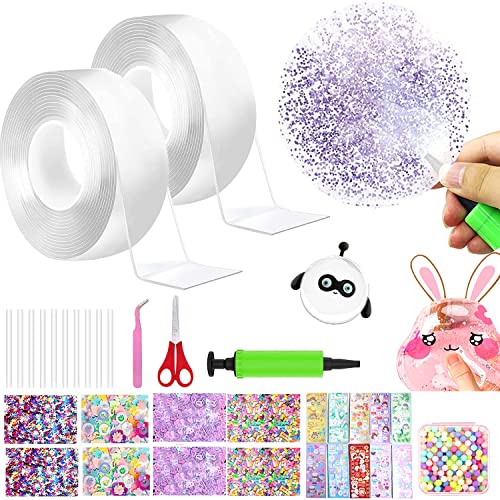 YeahBoom 32 Stücke Nano Tape Bubbles Set, 3m Nano Doppelseitiges Klebeband, Magie, Bubble Tape Toy Kit, Selbstklebendes DIY Craft Kit für Mädchen, Jungen (32 Stücke) von YeahBoom