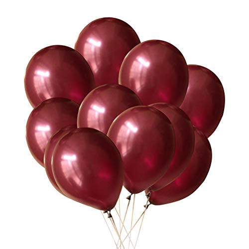 YeahiBaby 100 Stück Weinrot Luftballons Latex Helium Ballon Hochzeit Geburtstag Party Dekoration Supplies von YeahiBaby