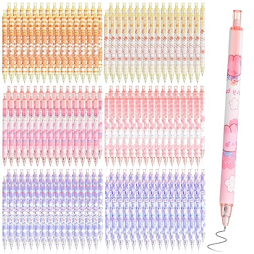 Yeaqee 30 Packungen Kawaii Stift Bulk Back to School Geschenke Niedlicher Stift Kawaii Schreibwaren Supplies Gel-Tintenstift 0,5 mm schwarze Tinte einziehbarer feiner Kugelschreiber stilvolle von Yeaqee