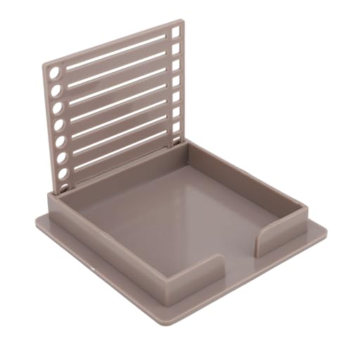 Haftnotiz-Halter, Haftnotiz-Vorlagenbox, Transparente Rahmen-Organizer-Box mit Schablone für 7,6 X 7,6 Cm Große Notizblöcke, Ideal Zum Organisieren und Planen (BROWN) von Yechiry