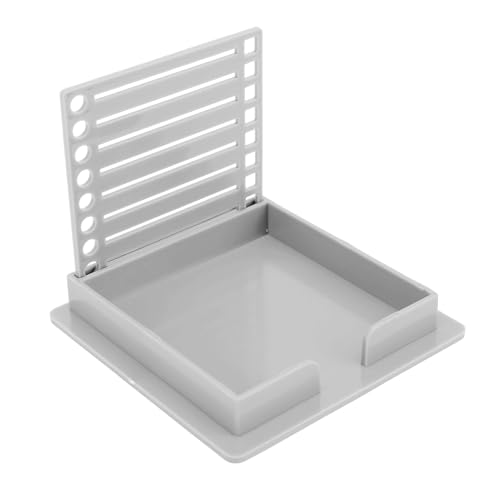 Haftnotiz-Halter, Haftnotiz-Vorlagenbox, Transparente Rahmen-Organizer-Box mit Schablone für 7,6 X 7,6 Cm Große Notizblöcke, Ideal Zum Organisieren und Planen (GREY) von Yechiry