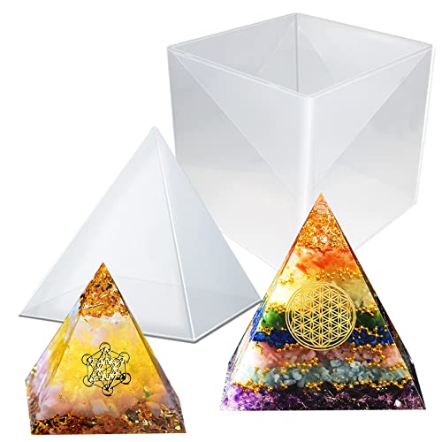 Supergroße Pyramiden-Silikonform, 15,2 cm, große Pyramidenform, Silikon-Pyramidenform für Kunstharz, Epoxidharz, Gießform für DIY-Schmuckguss, Bastelarbeiten von Yedadone