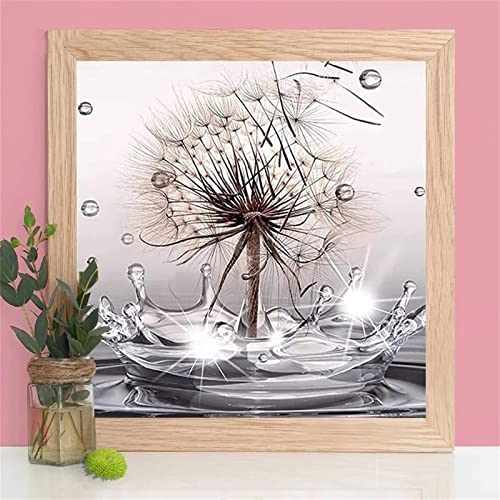 5D Diamond Painting Set,Löwenzahn Blume Diamant Painting Bilder Kit DIY Malen nach Zahlen Erwachsene Stickerei Kreuzstich Voll KristallDiamant Kunst Handwerk für Home Wand-Decor Round drill,30x30cm von Yeecer