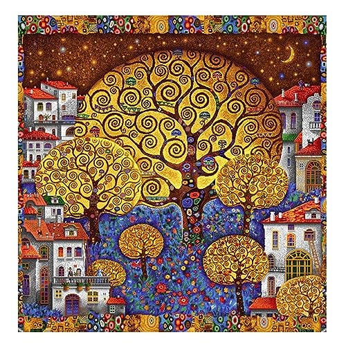 5D Diamond Painting Set Gustav Klimt Baum des Lebens,Diamant Painting Bilder DIY Malen nach Zahlen Erwachsene Stickerei Kreuzstich Voll Strass Kristall Diamant Kunst Handwerk Home Wand-Decor 30x30cm von Yeecer