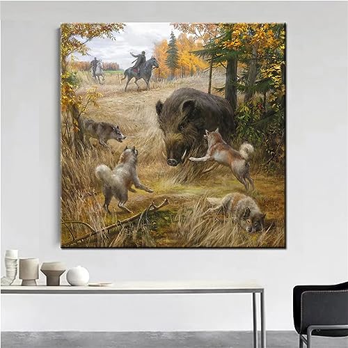 Yeecer 5D Diamond Painting Set Wildschwein,Diamant Painting Bilder Kit DIY Malen nach Zahlen Erwachsene Stickerei Kreuzstich Voll Strass Kristall Diamant Kunst Handwerk für Home Wand-Decor 30x30cm von Yeecer