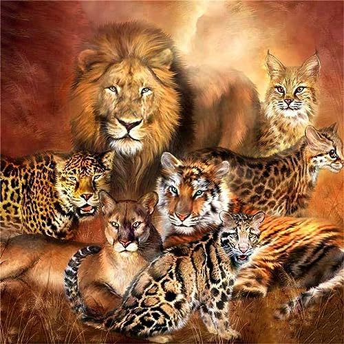 Yeecer DIY Diamond Painting,Tier Familie 5D Adult Kinder Diamant Painting Bilder Kits,Full Drill Strass Stickerei Kreuzstich Leinwand Diamant Malerei Mosaik Kunsthandwerk für Home Wall Decor 50x50cm von Yeecer