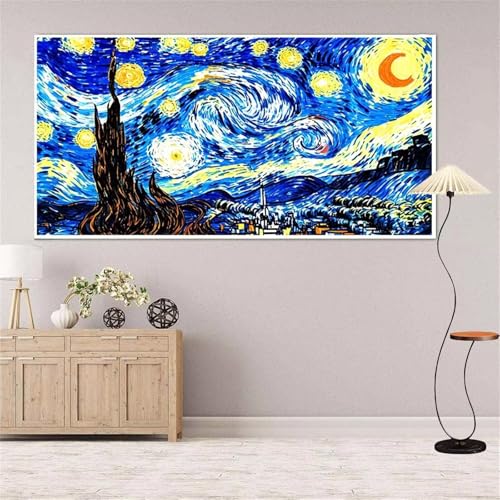 5D Diamond Painting Abstrakt Diamond Painting Set Erwachsene, Himmel Diamant Painting Bilder Kinder, DIY Diamond Dots Dimond Painting Cross Stitch Stickerei Kunsthandwerk Set, für Wanddeko 13x27inch von Yeefion