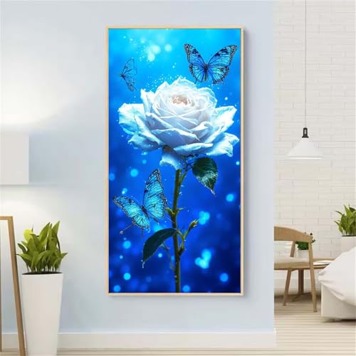 5D Diamond Painting Anlage Diamond Painting Set Erwachsene, Schmetterling Diamant Painting Bilder Kinder, DIY Diamond Dots Dimond Painting Cross Stitch Stickerei Kunsthandwerk, für Wanddeko 39x78inch von Yeefion