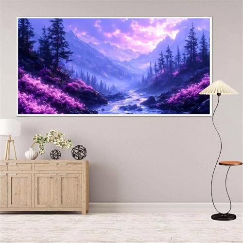 5D Diamond Painting Baum Diamond Painting Set Erwachsene, Berg Diamant Painting Bilder Kinder, Diamond Dots Dimond Painting Cross Stitch Stickerei Kunsthandwerk Set, Geschenke für Wanddeko 13x27inch von Yeefion