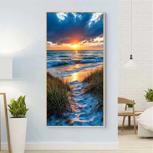 5D Diamond Painting Himmel Diamond Painting Set Erwachsene, Meer Diamant Painting Bilder Kinder, DIY Diamond Dots Dimond Painting Cross Stitch Stickerei Kunsthandwerk, Geschenke für Wanddeko 39x78inch von Yeefion