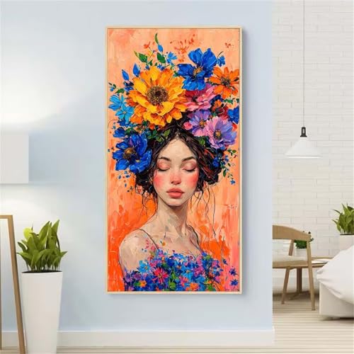 5D Diamond Painting Karikatur Diamond Painting Set Erwachsene, Blume Diamant Painting Bilder Kinder, DIY Diamond Dots Dimond Painting Cross Stitch Stickerei Kunsthandwerk Set, für Wanddeko 47x94inch von Yeefion