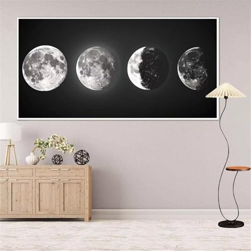 5D Diamond Painting Mond Diamond Painting Set Erwachsene, Planet Diamant Painting Bilder Kinder, DIY Diamond Dots Dimond Painting Cross Stitch Stickerei Kunsthandwerk, Geschenke für Wanddeko 13x27inch von Yeefion