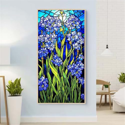 5D Diamond Painting Wasserpest Diamond Painting Set Erwachsene, Blume Diamant Painting Bilder Kinder, DIY Diamond Dots Dimond Painting Cross Stitch Stickerei Kunsthandwerk Set, für Wanddeko 39x78inch von Yeefion