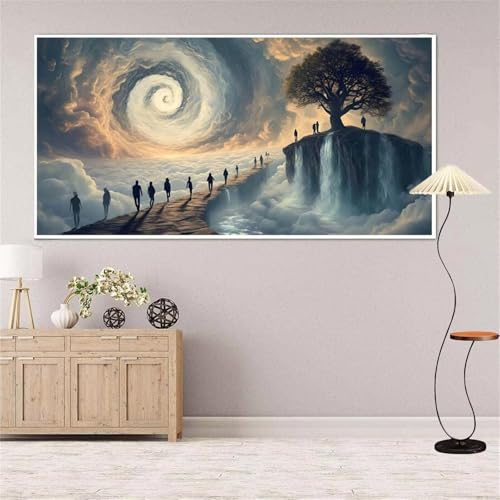 Abstrakt Diamond Painting Groß xxl 100x200 cm Diamond Painting Himmel Diamond Painting Erwachsene, 5D Diamant Painting Bilder Kinder, Mosaikherstellung, Home Wand Décor Aesthetic, Geschenke für Damen von Yeefion